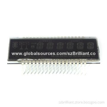 Segment LCD with BTN Negative Display Type and 64Hz Static Frequency, OEM or ODM Highly Welcome